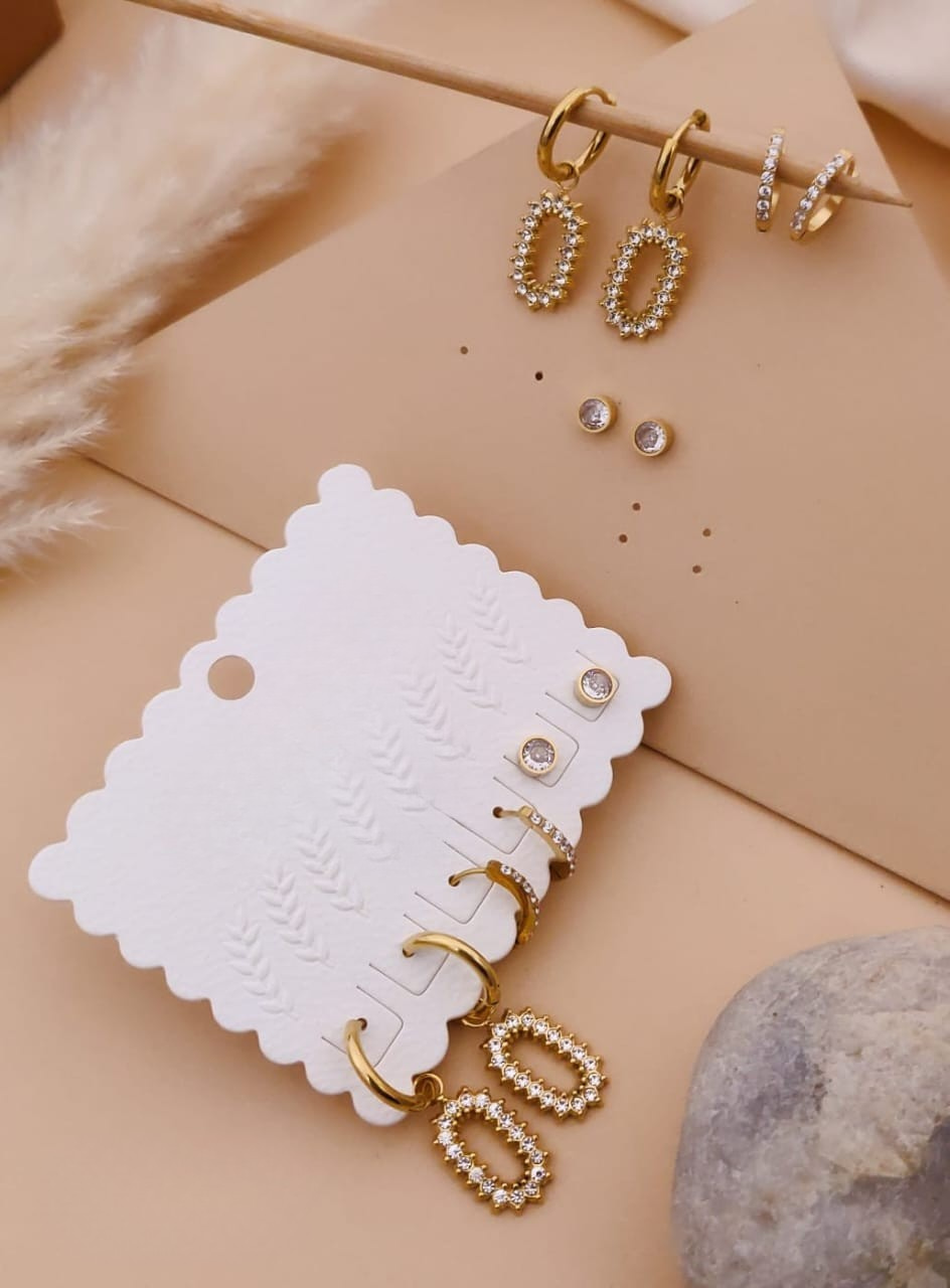 Gold Plated Earring Set