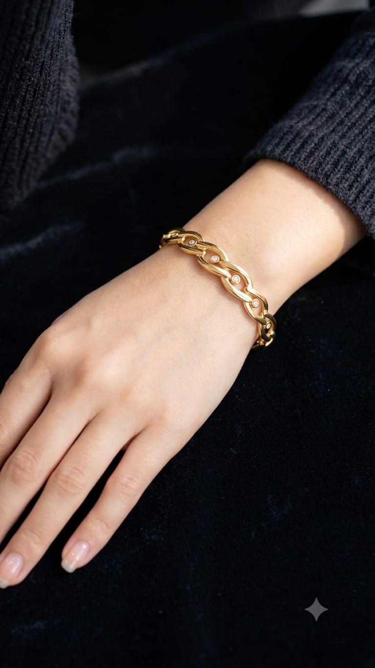 Gold Chain Link Bracelet
