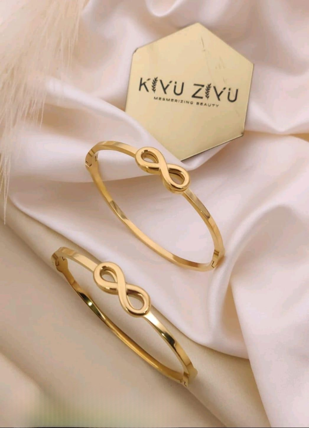 Infinity Gold Plated Bangles