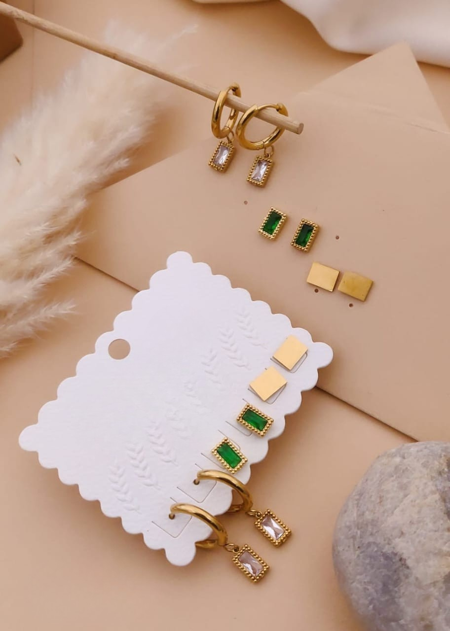 Elegant Gold-Plated Earring Set