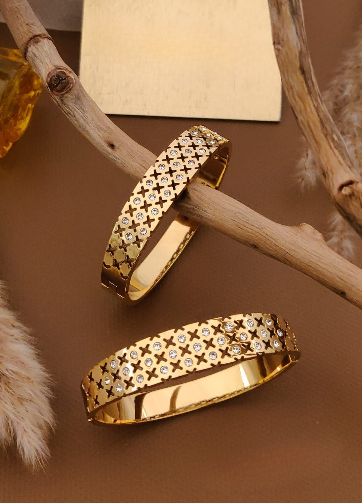 Elegant Gold-Plated Bangles