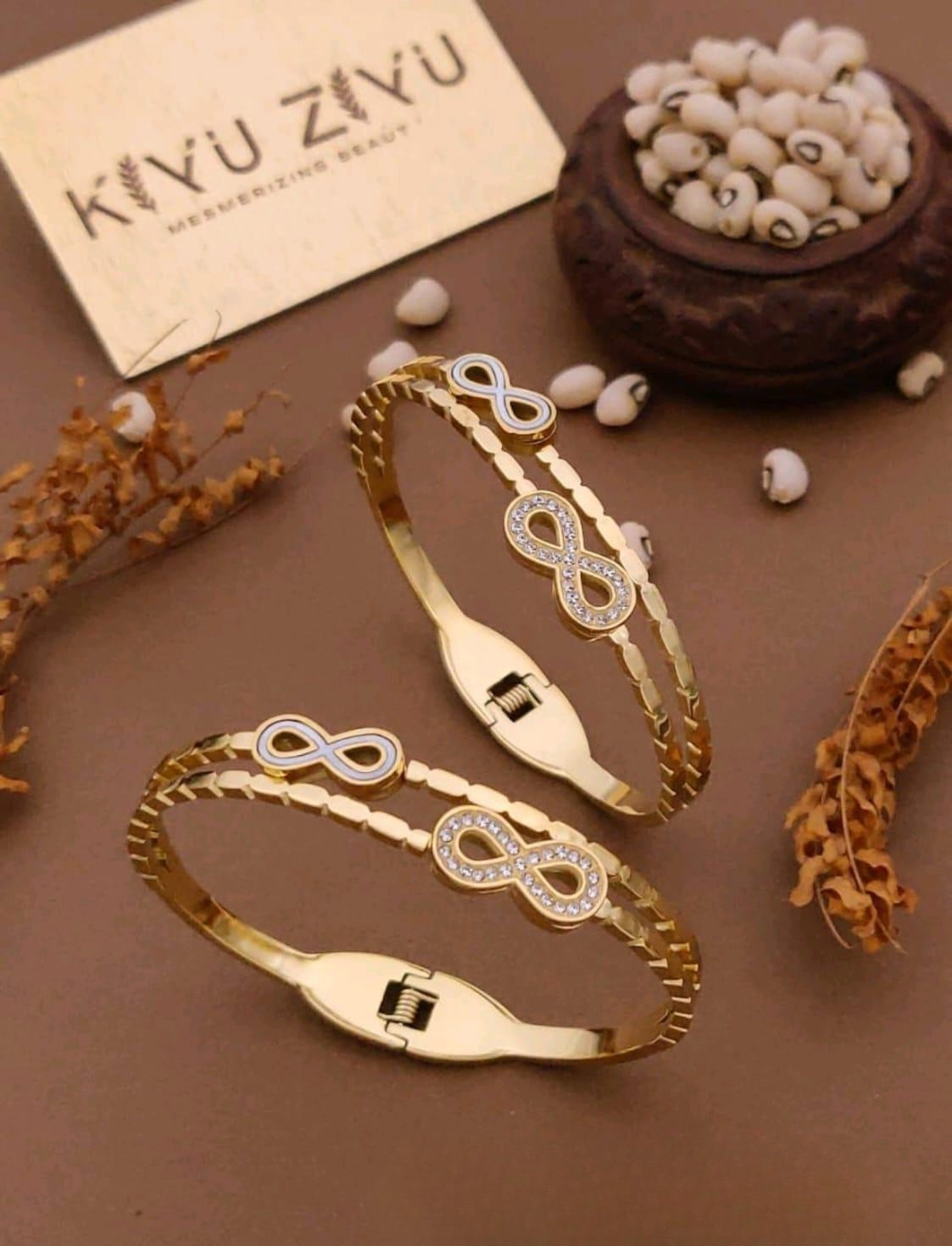 Gold-Plated Infinity Bracelet Set