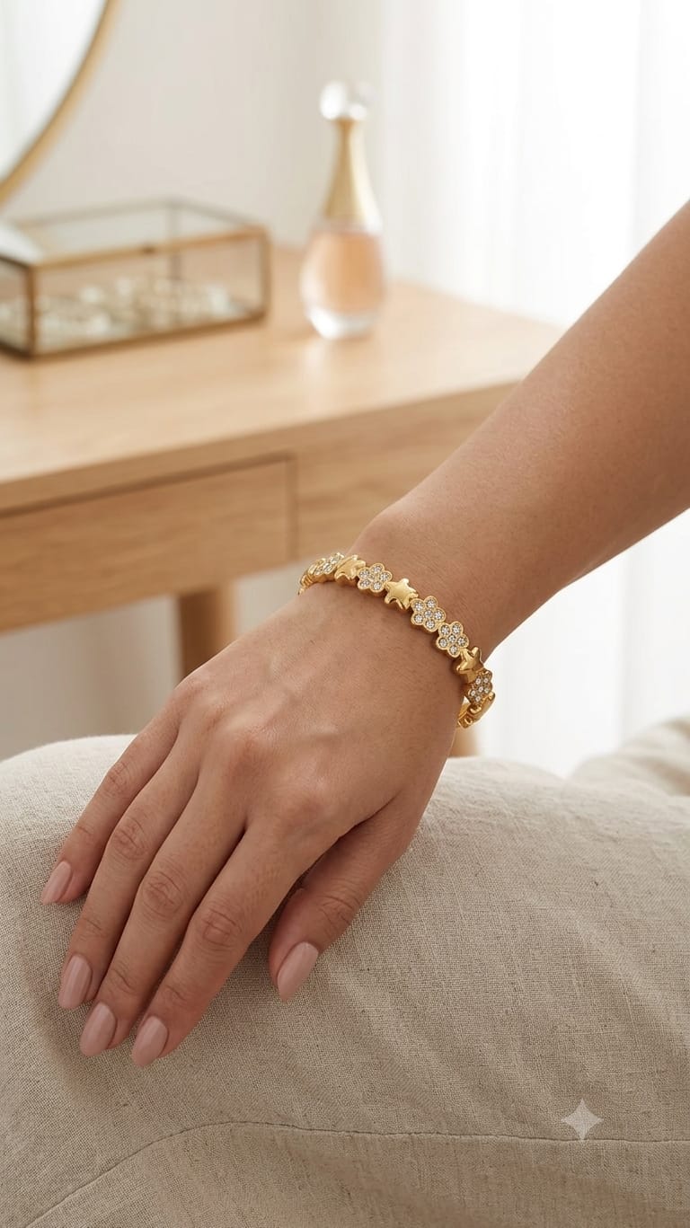 Gold Floral Bracelet
