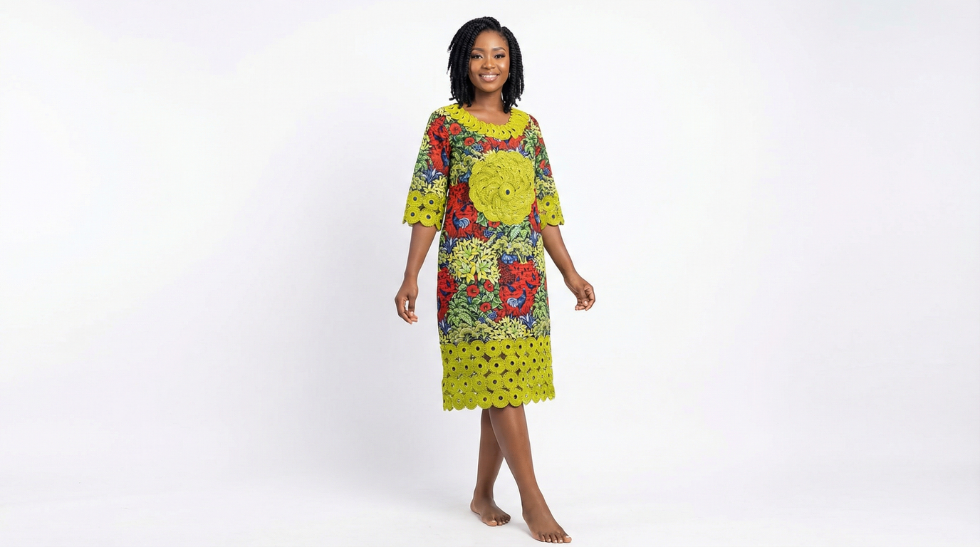 Robe mi-longue imprimée