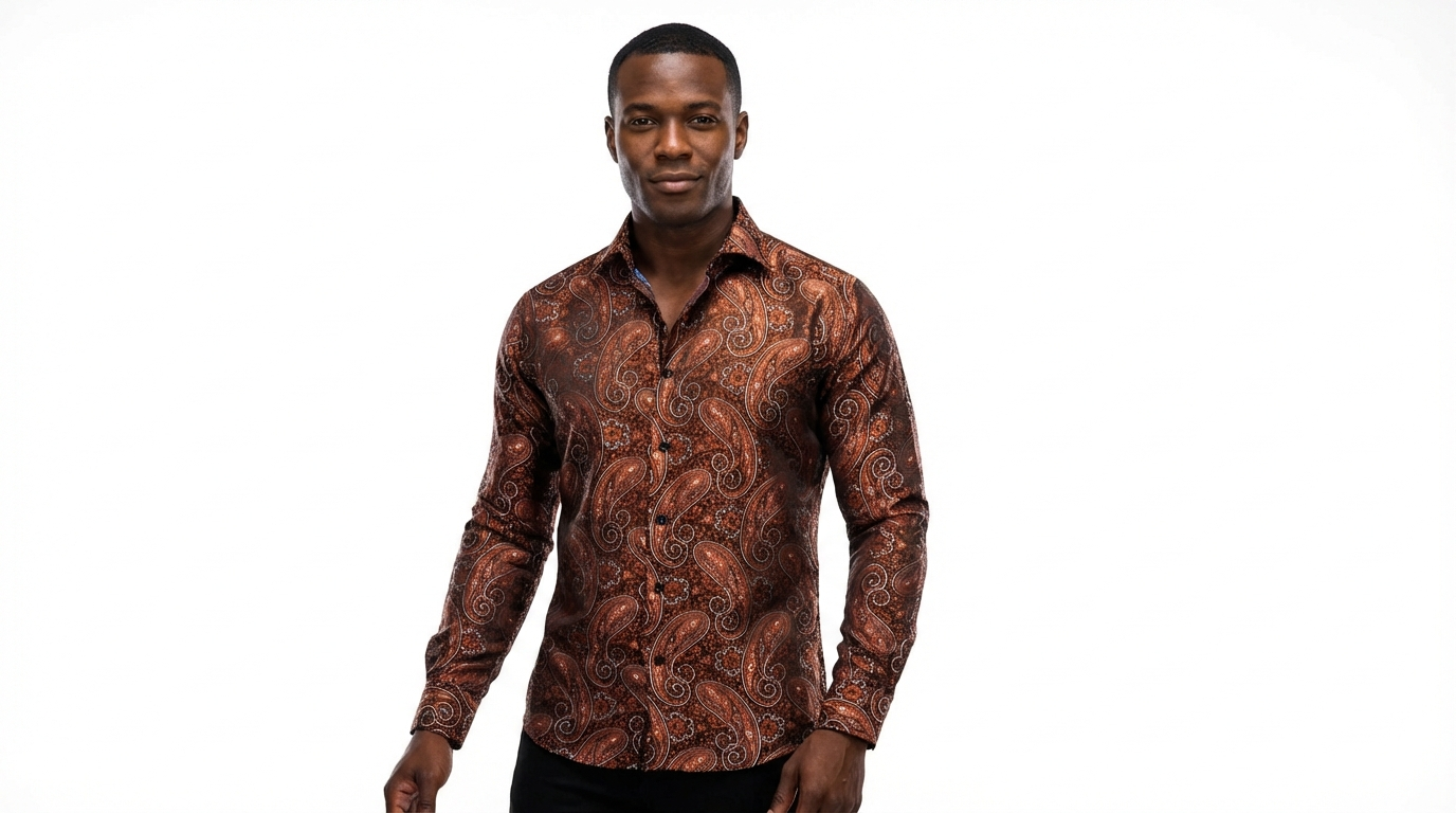 Chemise à motifs paisley
