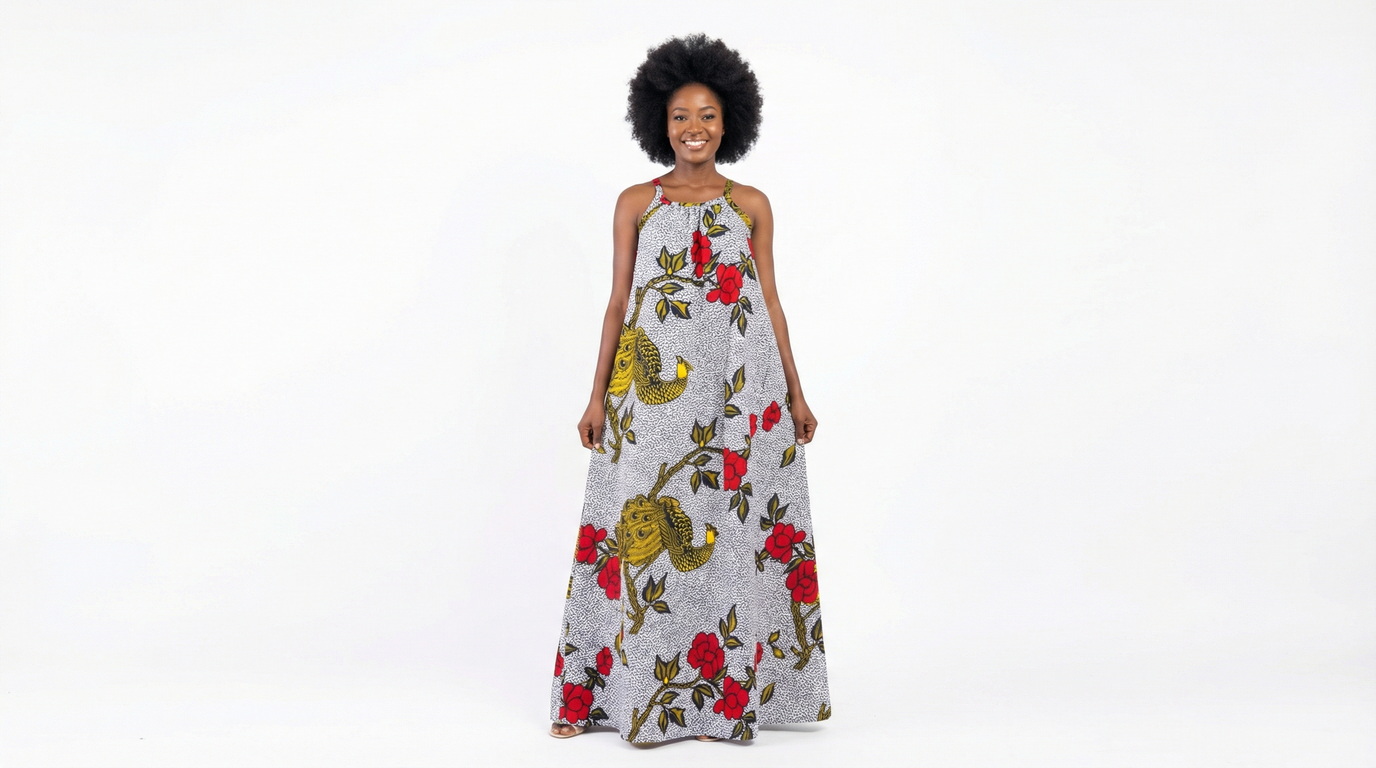 Robe longue imprimée africaine