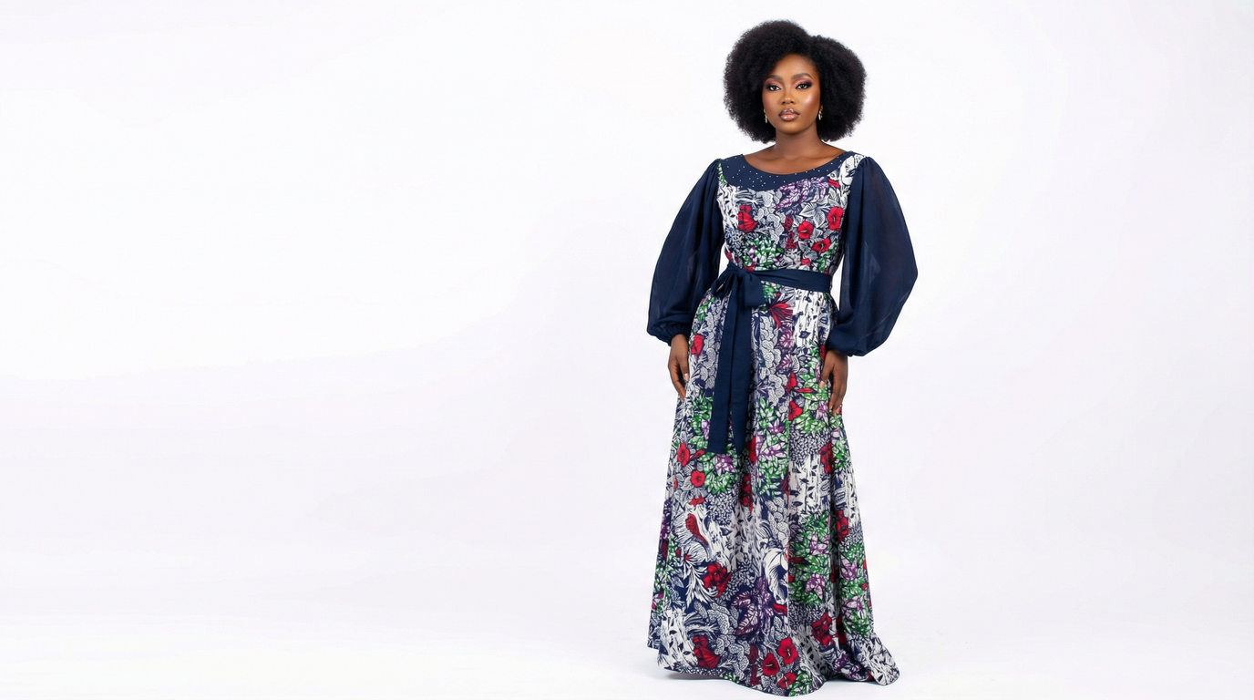 Robe longue imprimée africaine