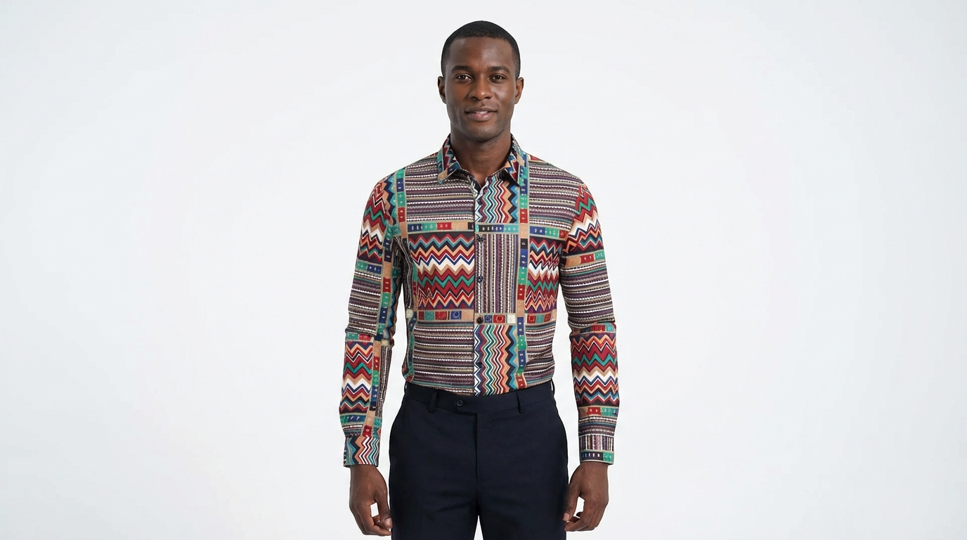 Chemise à motifs africains