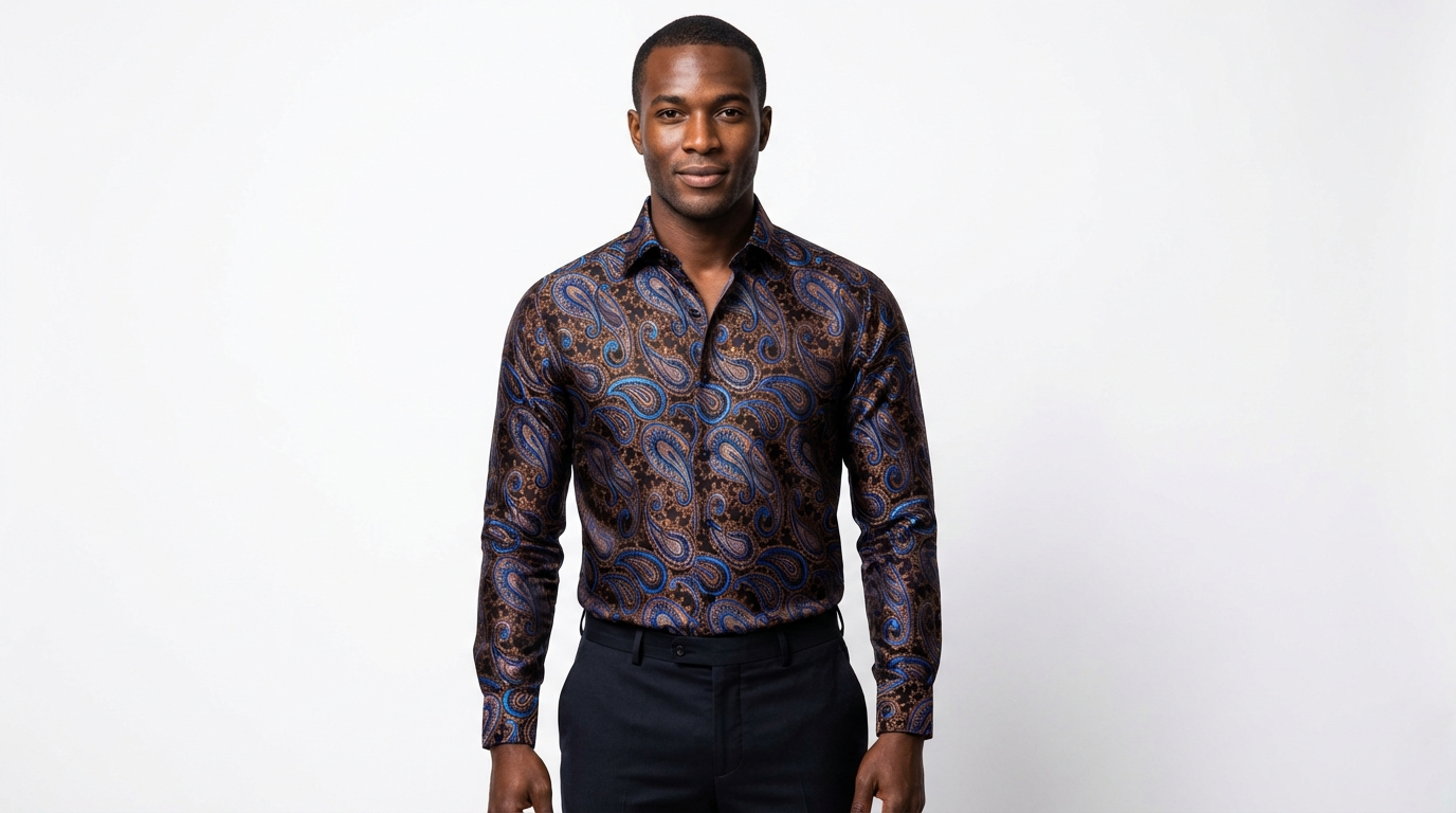 Chemise à motif paisley