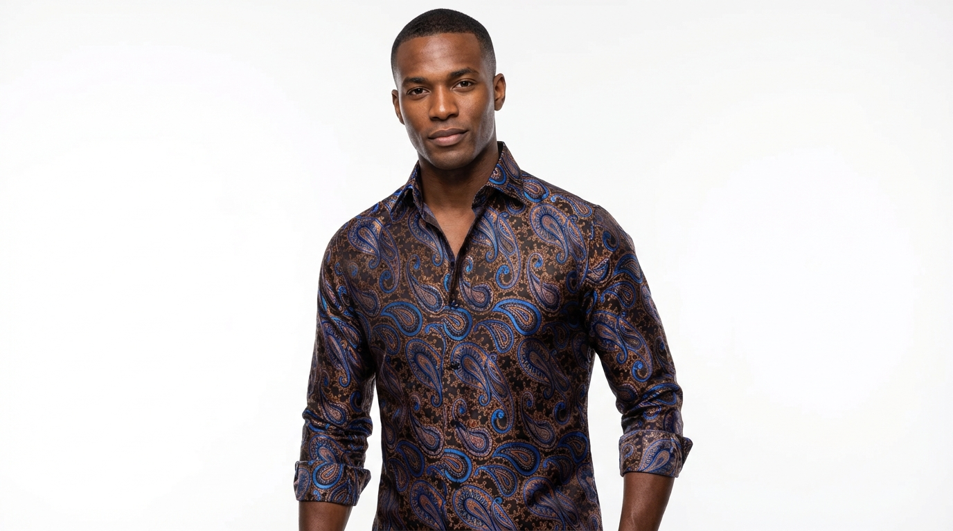 Chemise à motif paisley