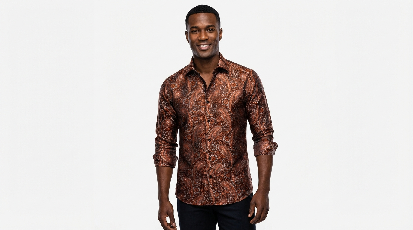 Chemise à motifs paisley