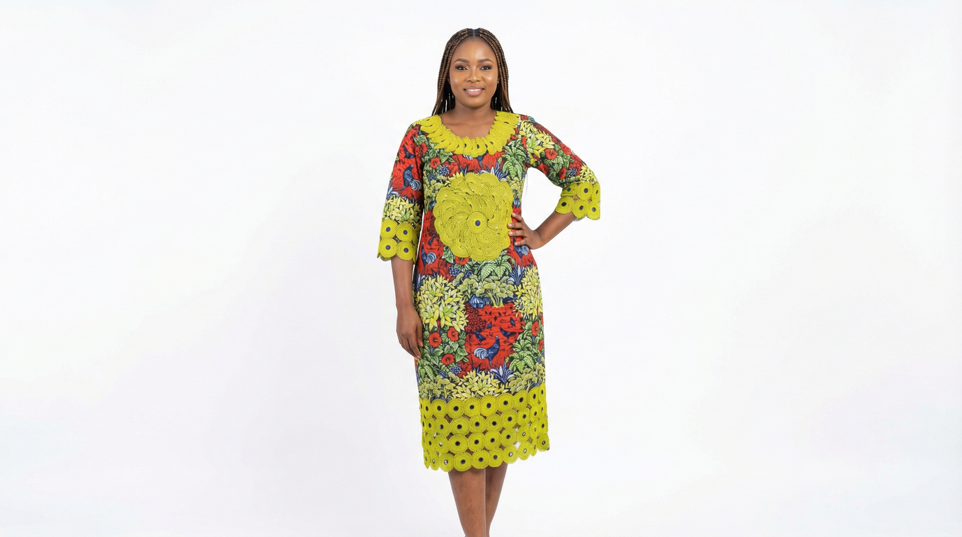 Robe mi-longue imprimée