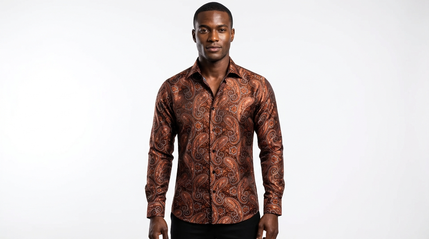 Chemise à motifs paisley