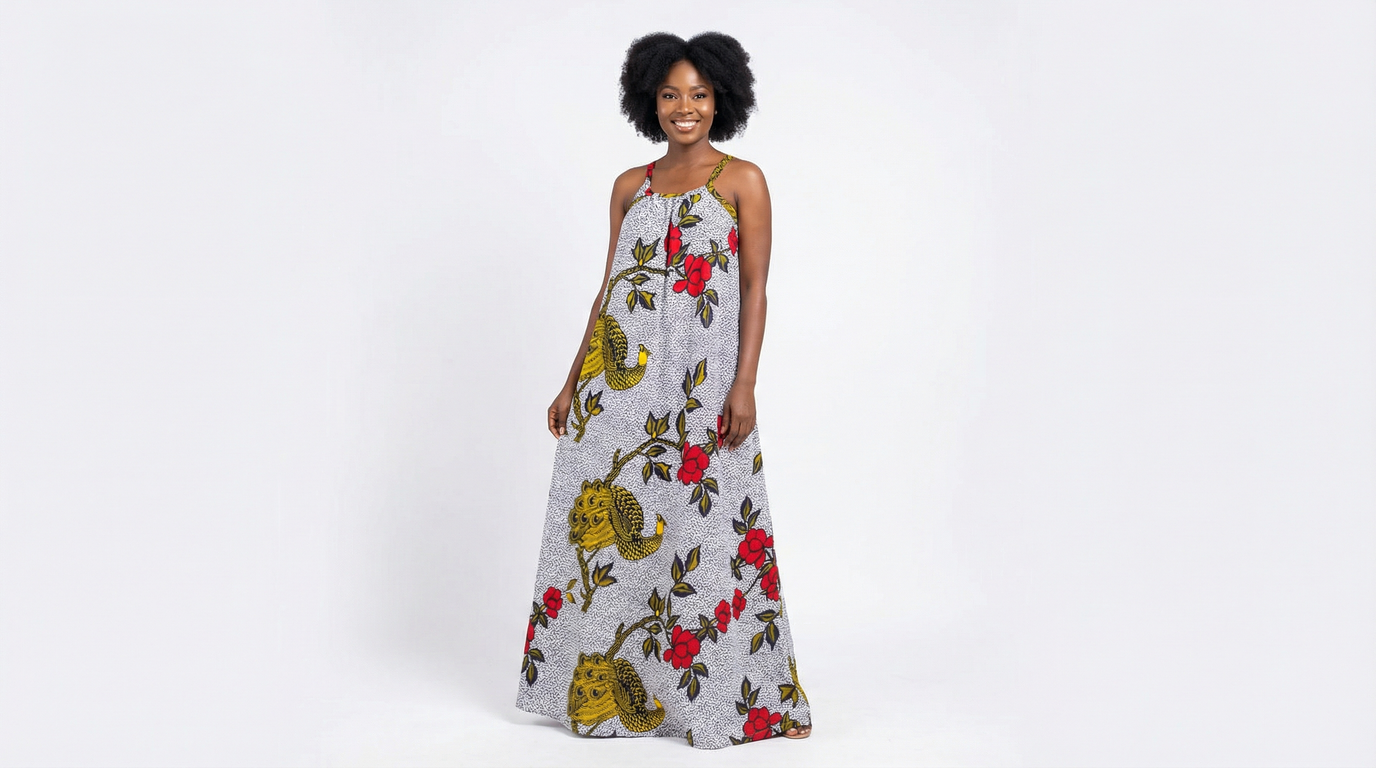 Robe longue imprimée africaine