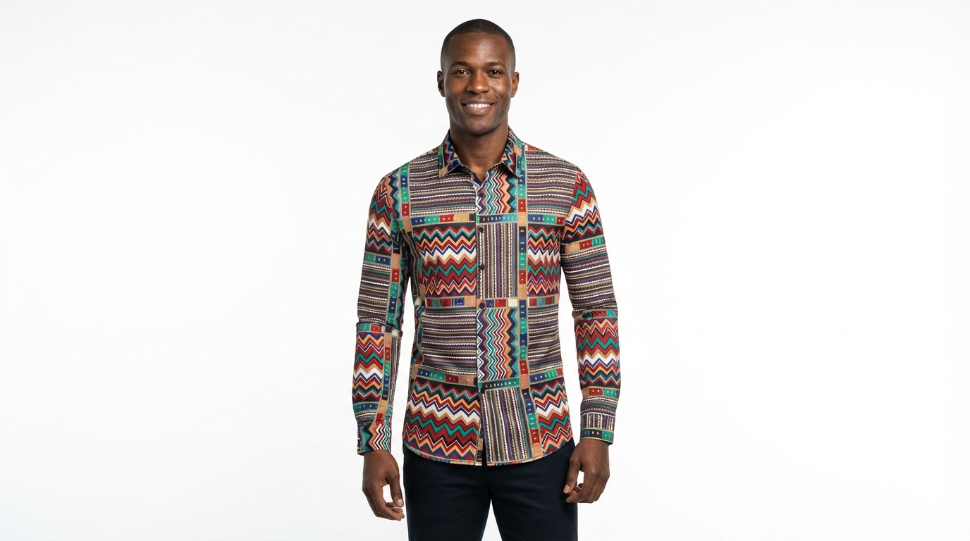 Chemise à motifs africains