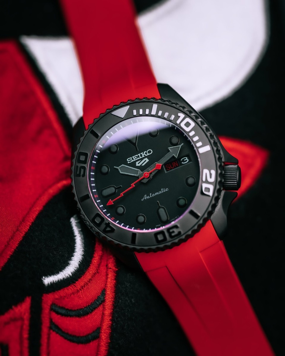 Seiko 5 Sports Automatic Watch - Deep Red