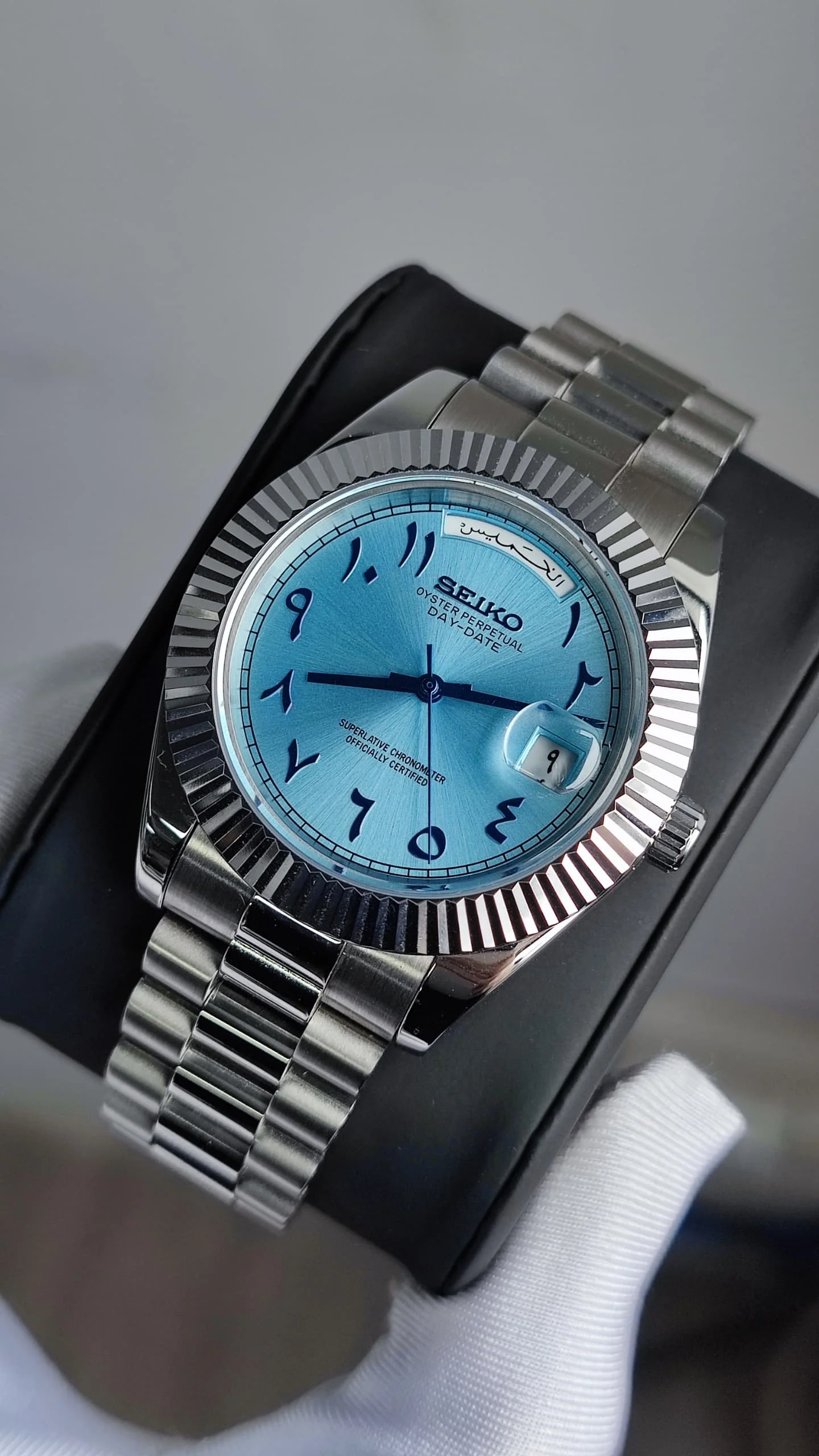 Seiko Blue Dial Arabic Watch