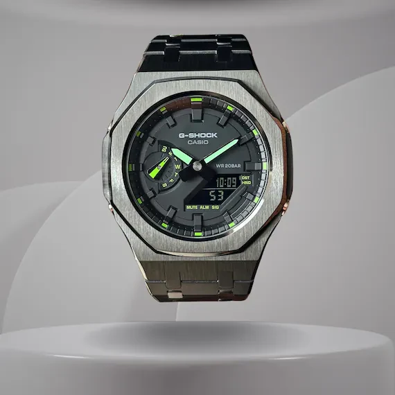 Casio G-Shock polished Stainless Steel Watch - Gray