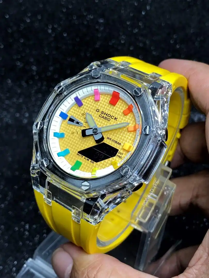 G-Shock Transparent Yellow Watch