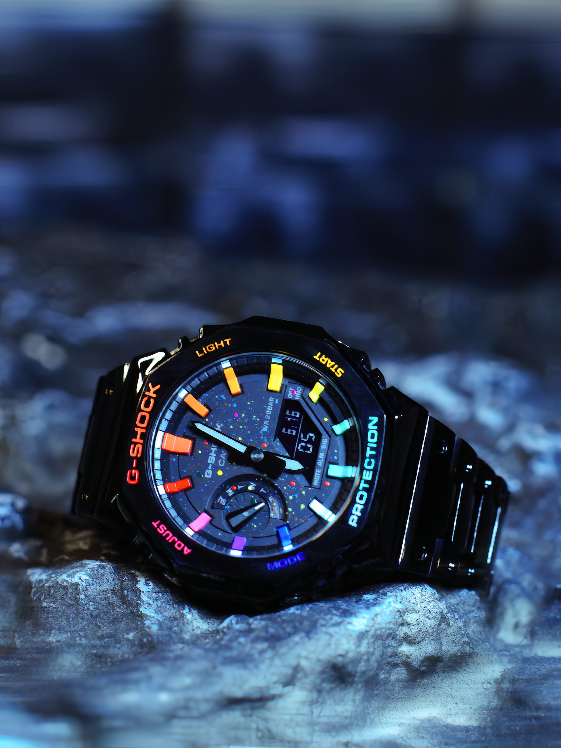 G-Shock Rainbow Accent Watch - Black