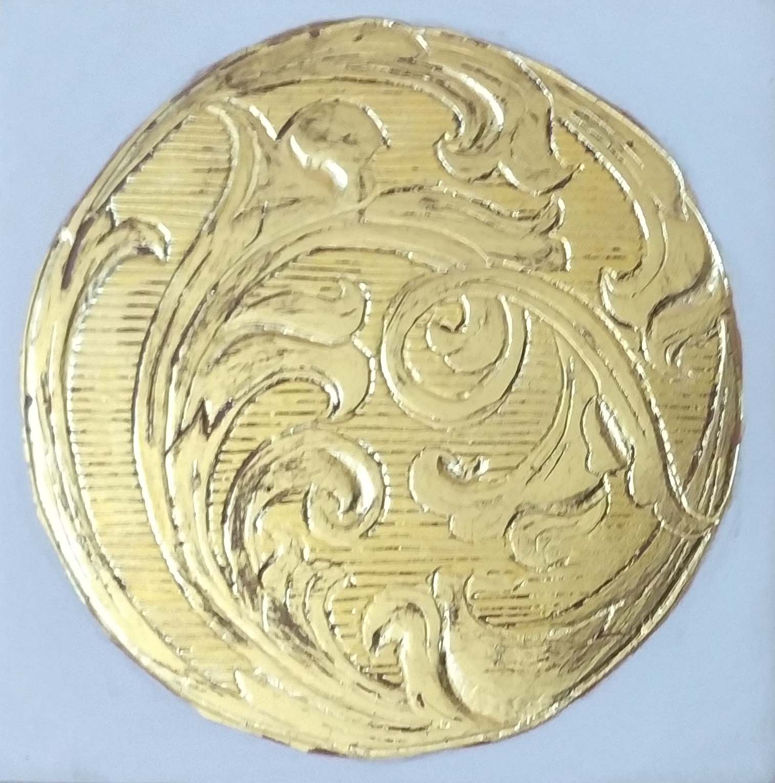 Rinceaux de feuillage en cercle