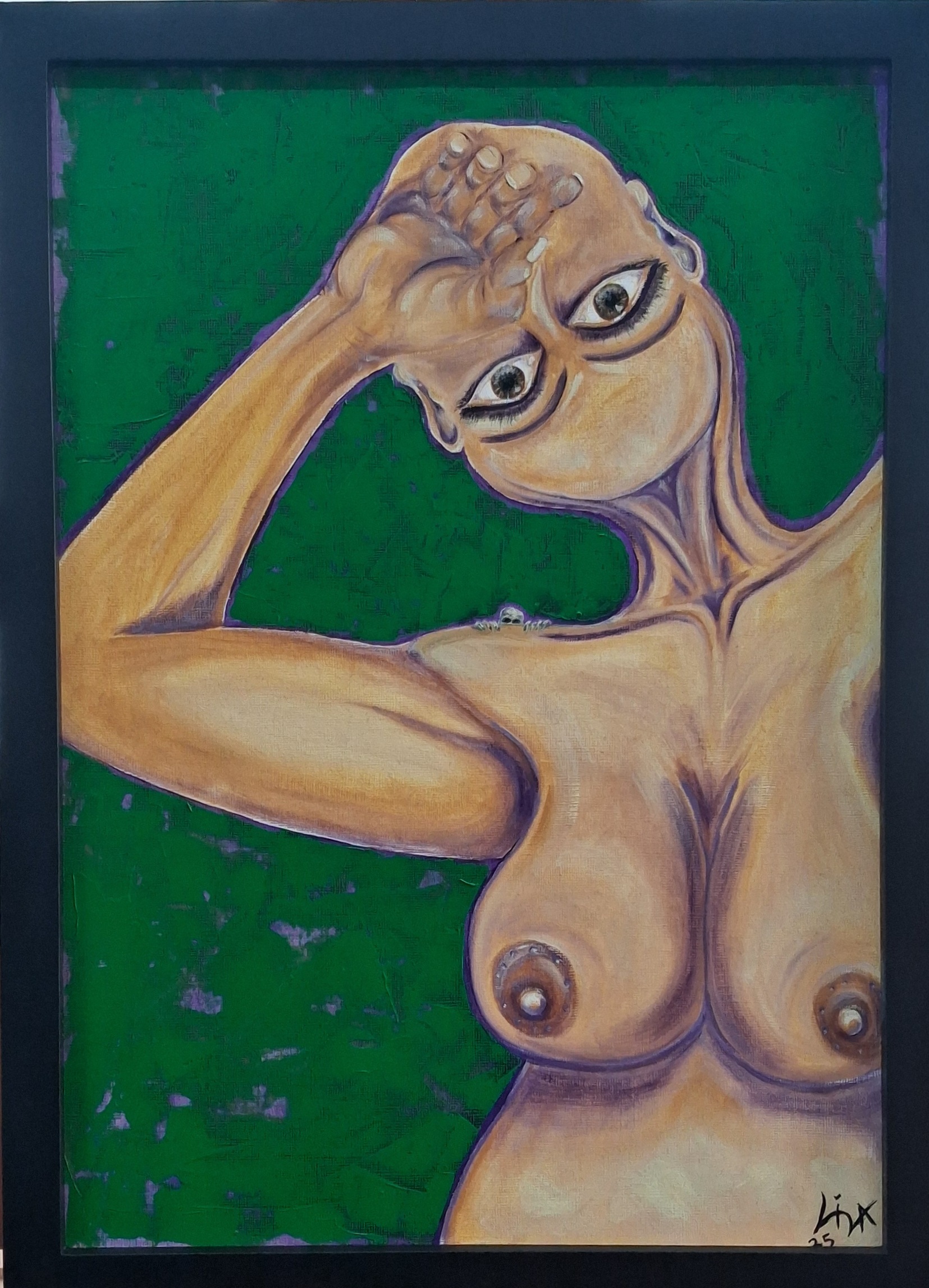 "Pause for a minute" original oil painting 