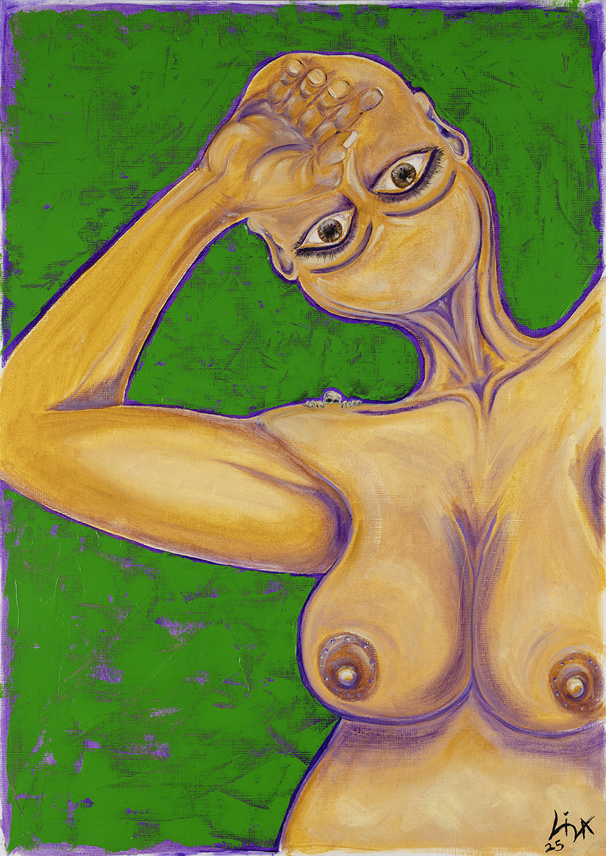 "Pause for a minute" original oil painting 