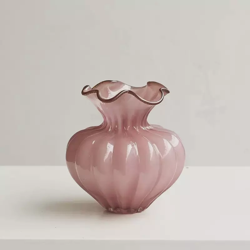 Pink Ruffled Bloom Vase