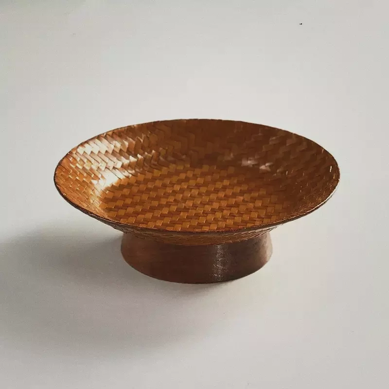 Handwoven Bamboo Round Plate