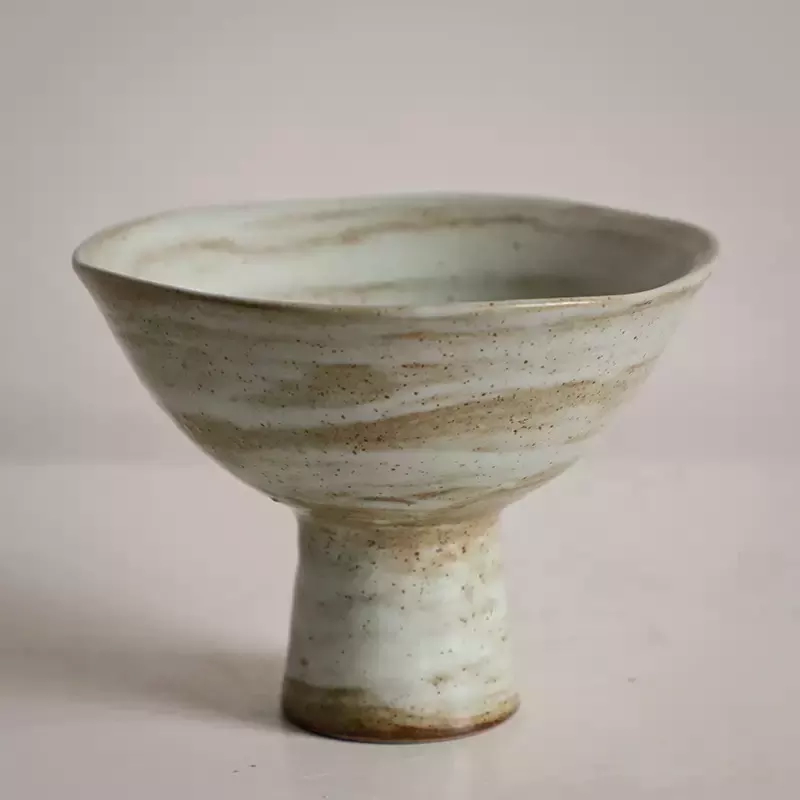 Tall-legged Kiln-fired Ceramic Plate