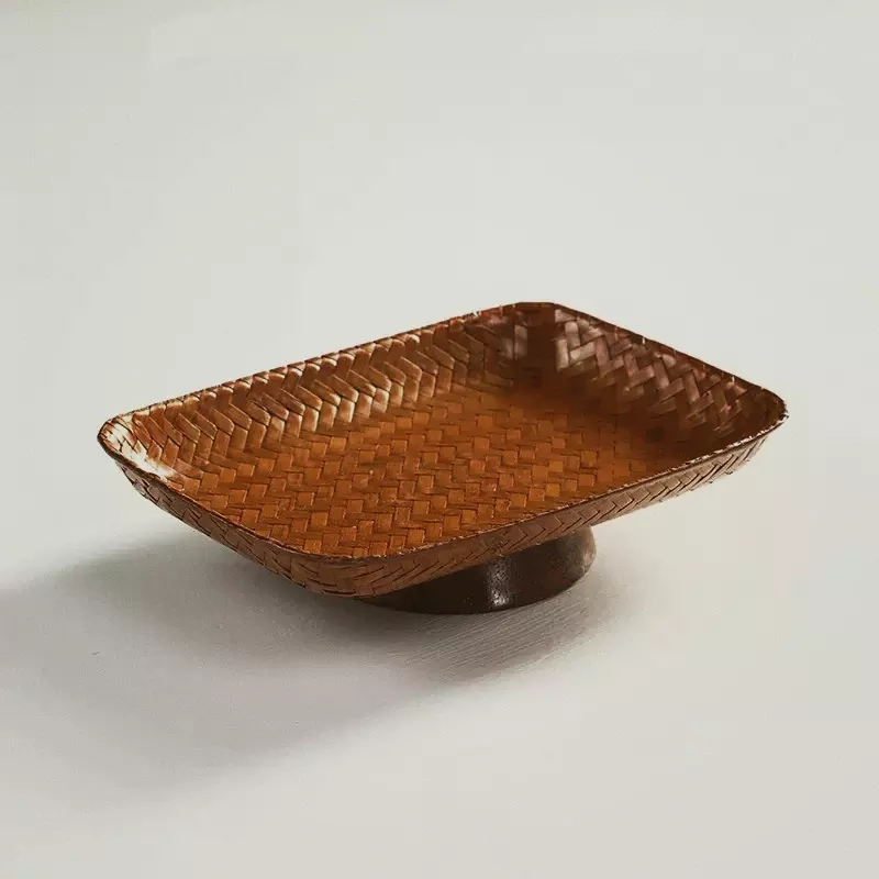 Handwoven Bamboo Rectangle Plate