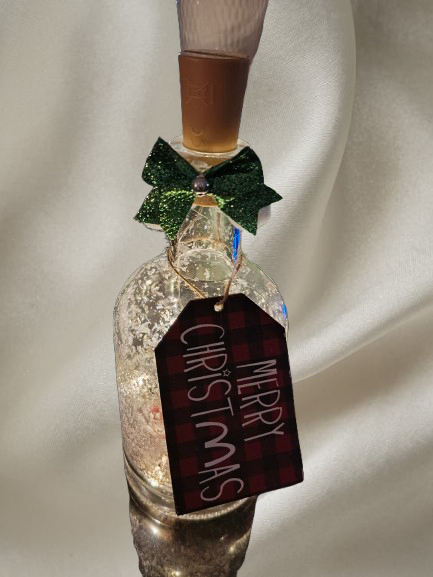 Holiday Wine Bottle Lamp