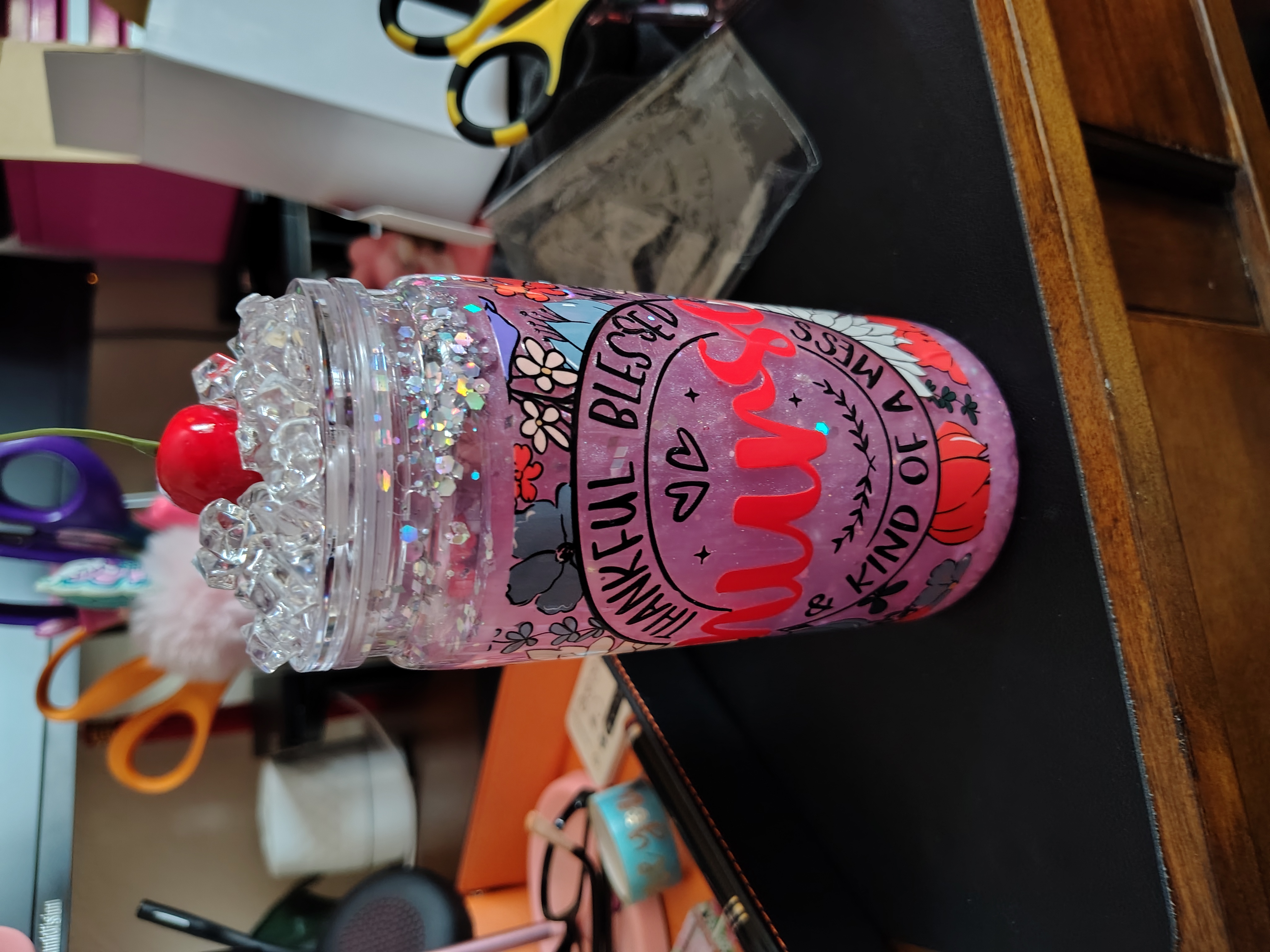 Snowglobe Glitter Tumbler