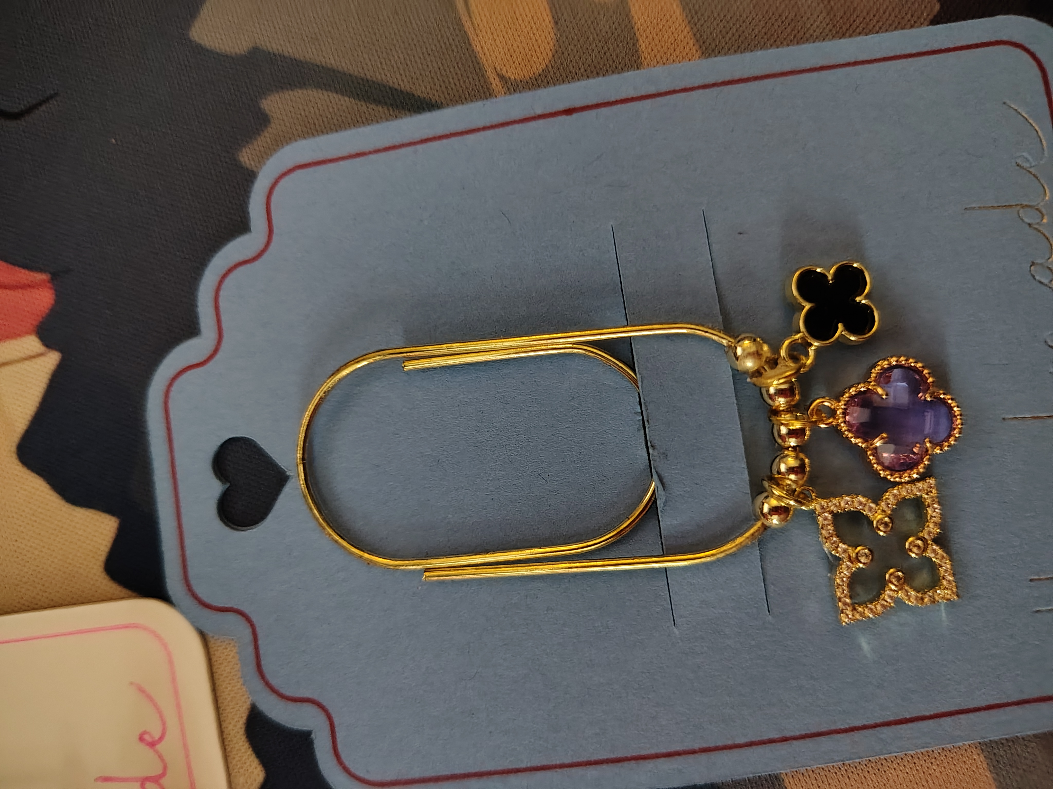 Gold Lucky Charm Paperclip Bookmark for Planners