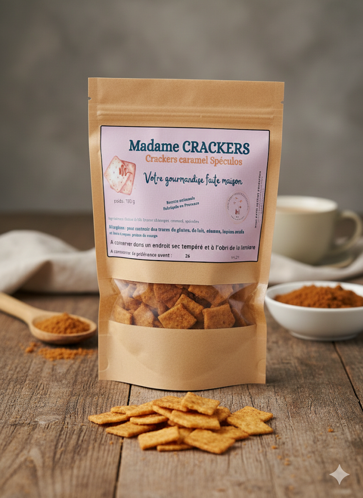 CRACKERS ARTISANAUX CARAMEL SPECULOS 50 G
