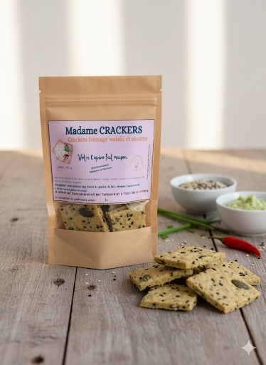 CRACKERS ARTISANAUX WASABI SESAME 50 G