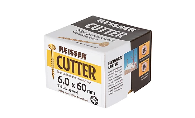 Reisser Cutter PZ Countersunk High Performance Woodscrews 6mm x 60mm 100 Pack