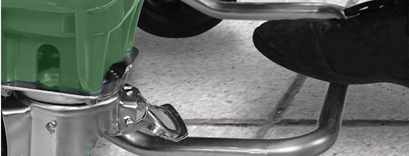 Contenedor plastico 1100L HDPE tapa redonda 