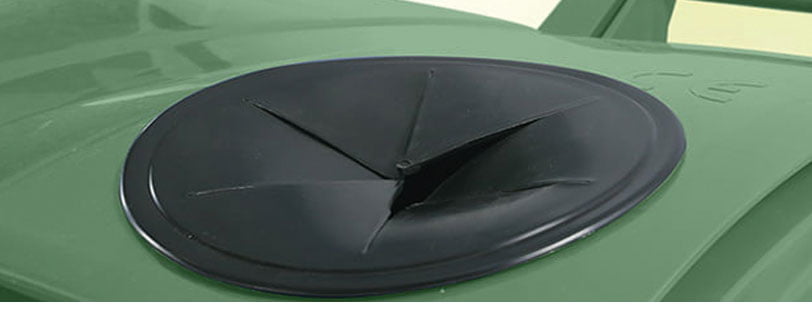 Contenedor plastico 1100L HDPE tapa redonda 