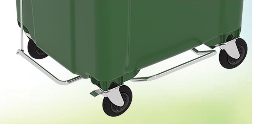 Contenedor plastico 1100L HDPE   tapa plana