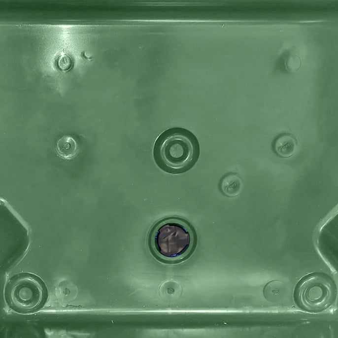 Contenedor plastico 1100L HDPE tapa redonda 