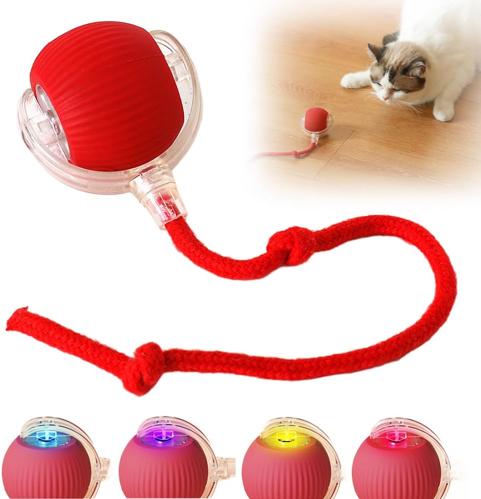 Pelota Interactiva Con Soga Para Gatos y Perros