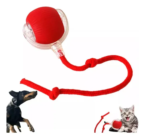 Pelota Interactiva Con Soga Para Gatos y Perros