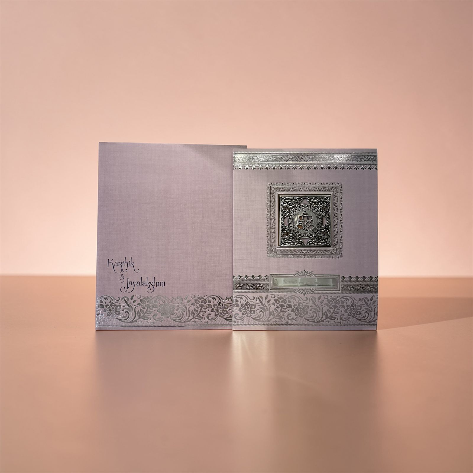 Elegant Silver Wedding Invitation Card