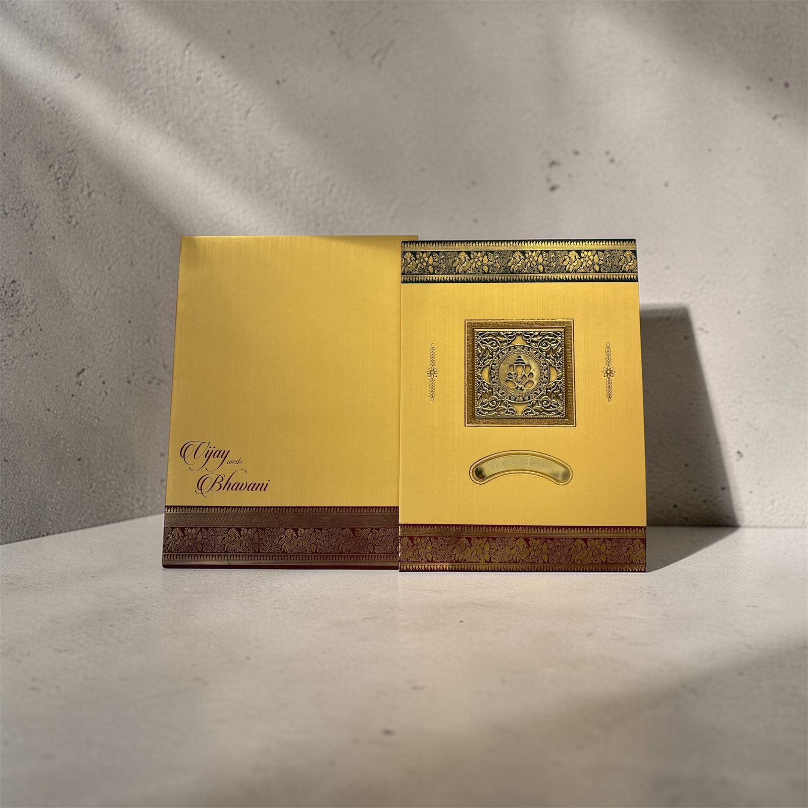 Elegant Gold Wedding Invitation Card