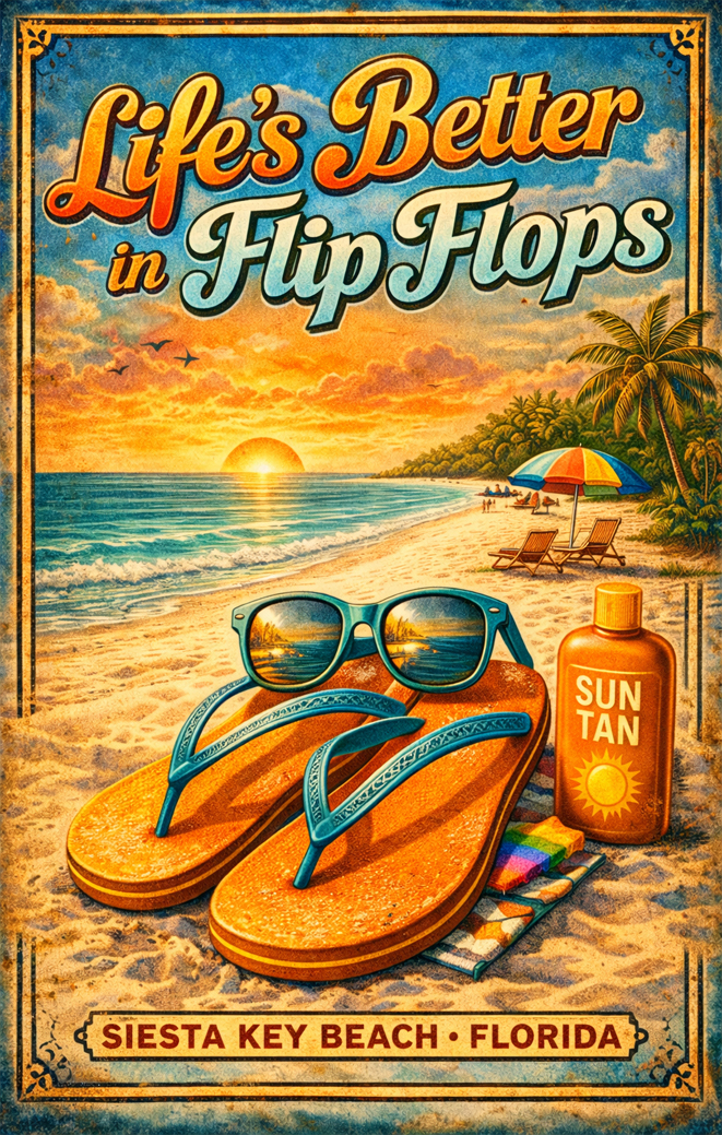 Life’s Better in Flip Flops Poster