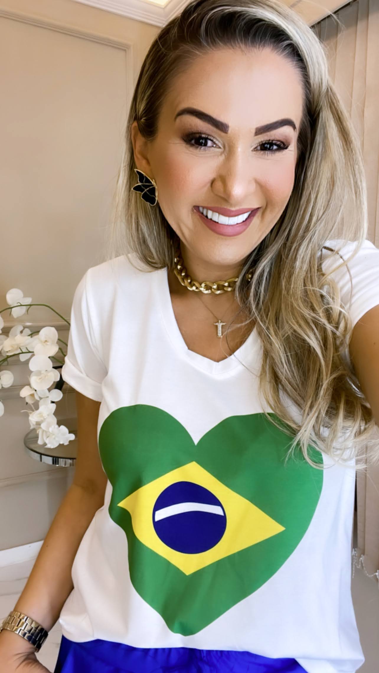Camiseta Brasil Coração