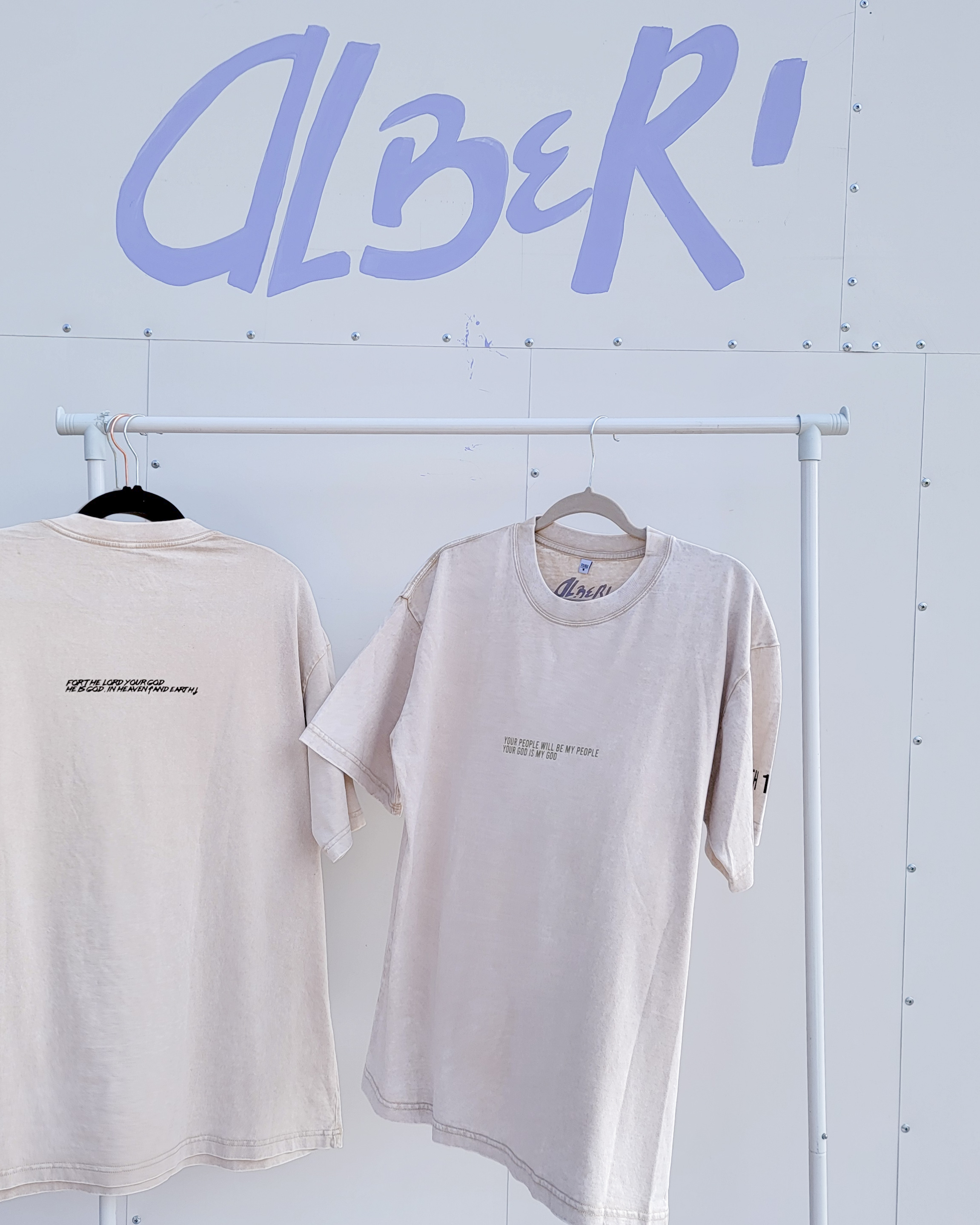 Oversized Apricot Acid-Wash 100% Cotton Tee