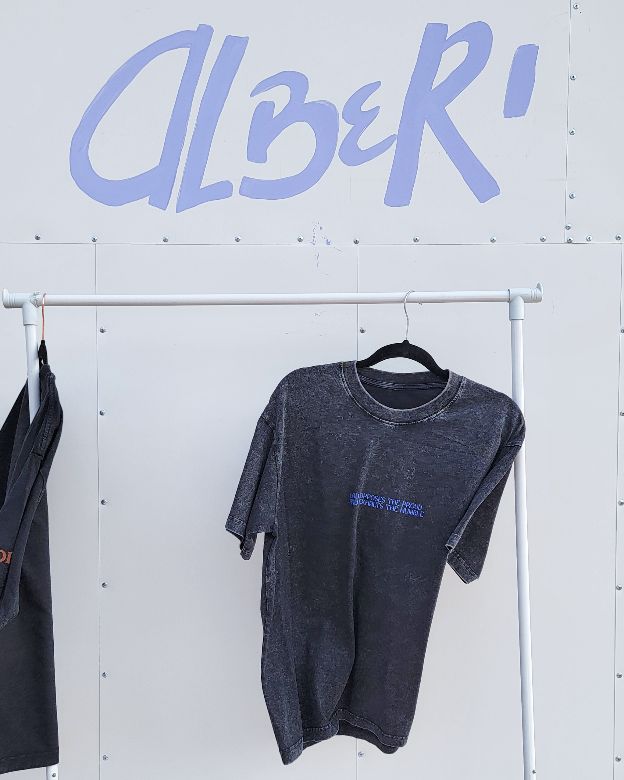 Oversized Black Acid-Wash 100% Cotton Tee