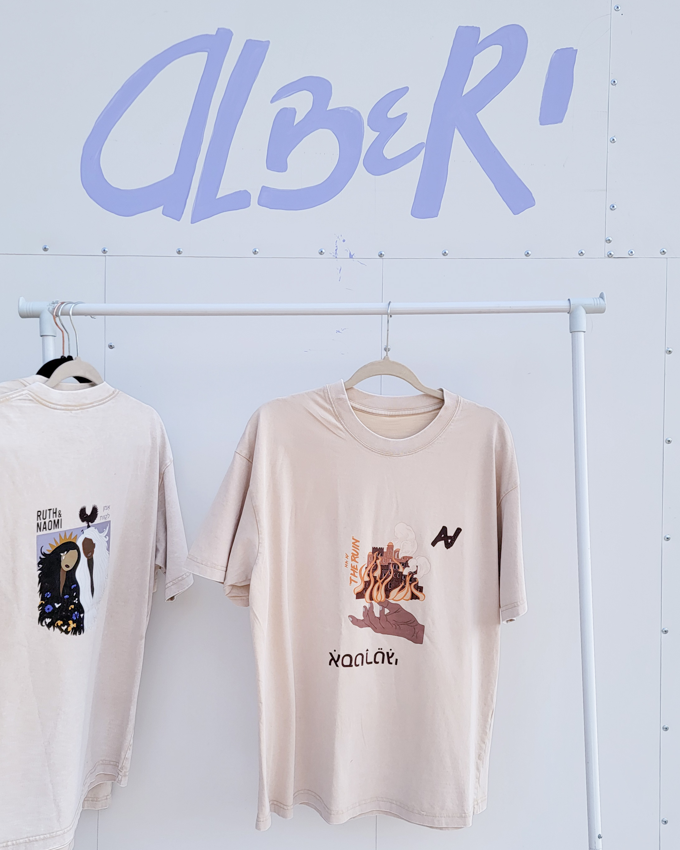 Oversized Apricot Acid-Wash 100% Cotton Tee